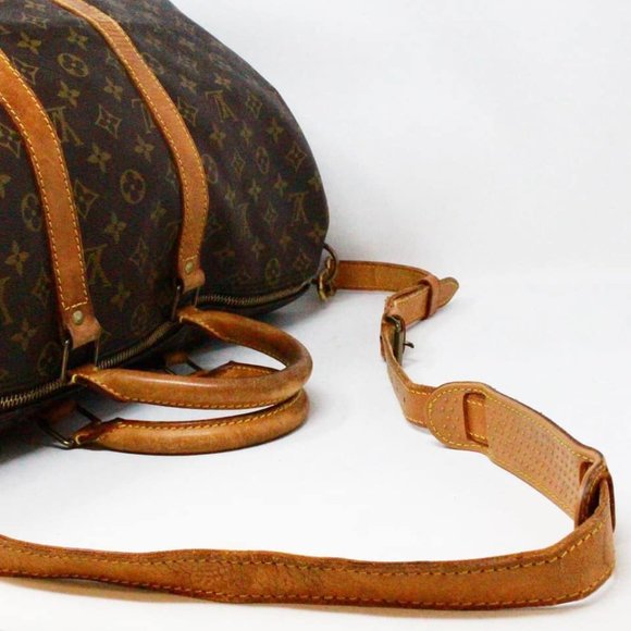 LOUIS VUITTON #42839 Monogram Canvas Keepall Bandouliere Duffle Bag - Picture 8 of 10